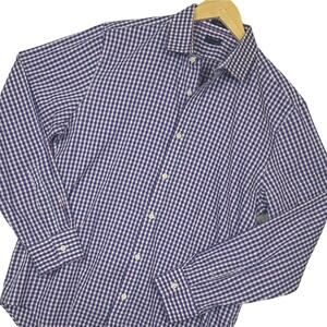 J Crew Men's Performance Button-Up Dress Shirt Long Sleeve Slim Fit Preppy Plaid